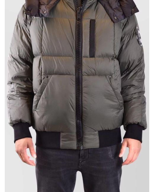 Moose Knuckles Gray Down Puffer Jacket for men