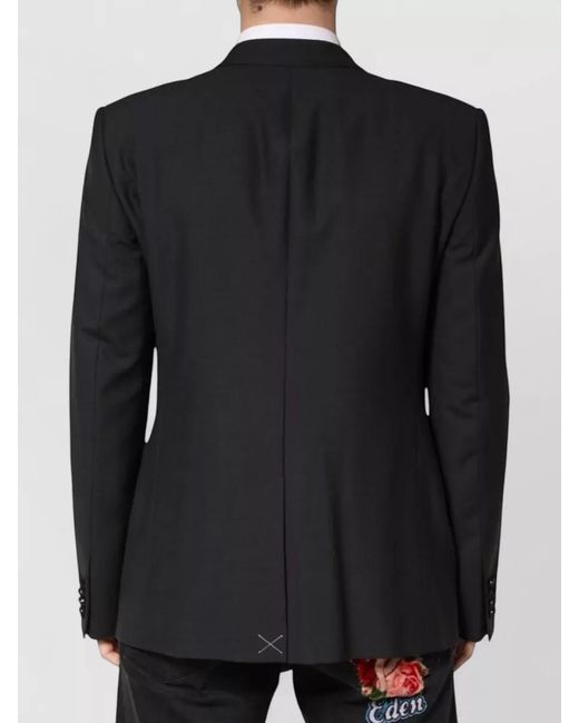 Dolce & Gabbana Black Single-Breasted Blazer for men