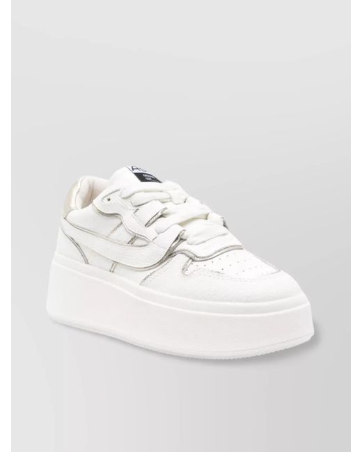 Ash White Low Top Sneakers Platform Sole