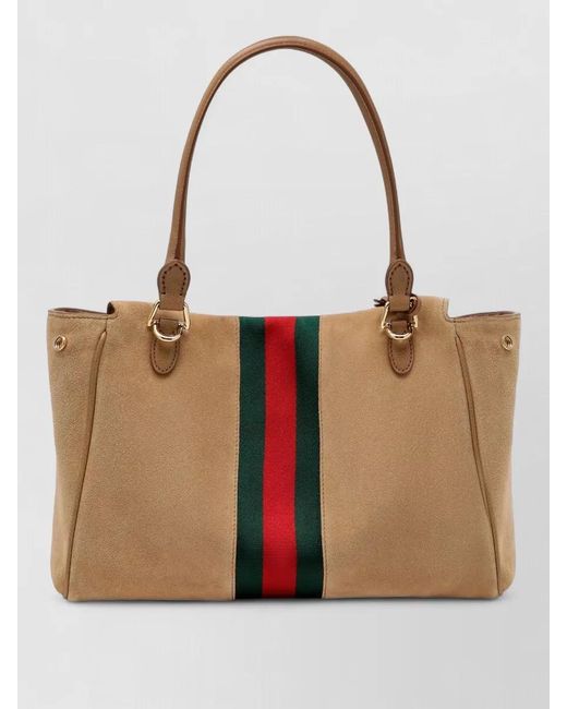 Gucci Natural Shoulder Bag Front Flap Tone Hardware