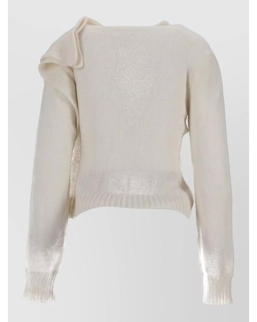 Niccolò Pasqualetti White Nota Knit Sweater Kid Mohair