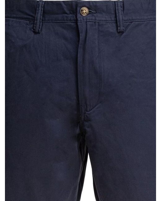 Polo Ralph Lauren Blue Stretch Chino Shorts Straight Cut Design for men