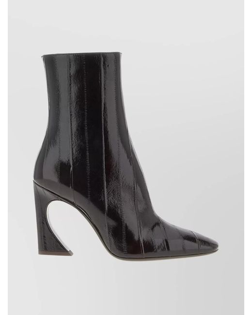 Fendi Black Leather Ankle Boots