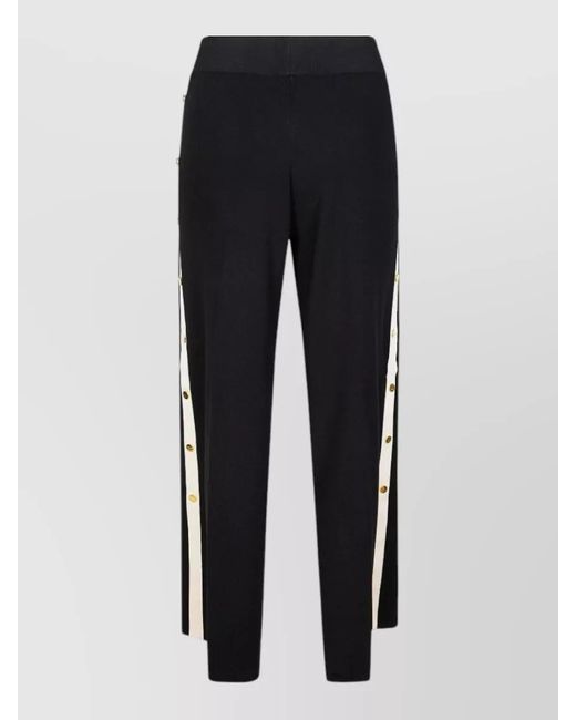 Elisabetta Franchi Black Side Stripe Track Pants