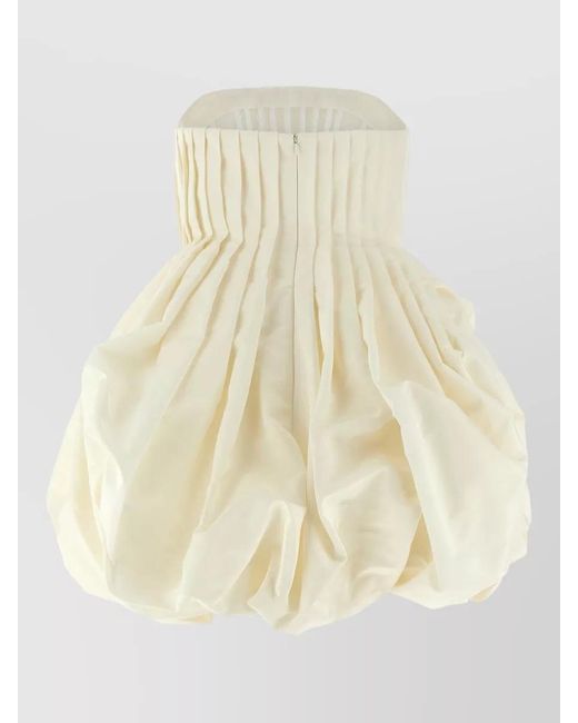 Carolina Herrera Natural Silk Mini Dress