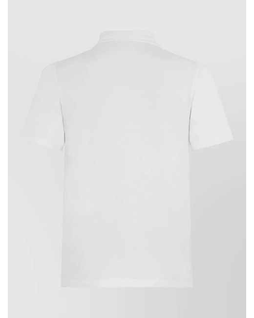 K-Way White Short Sleeve Cotton Polo Shirt for men