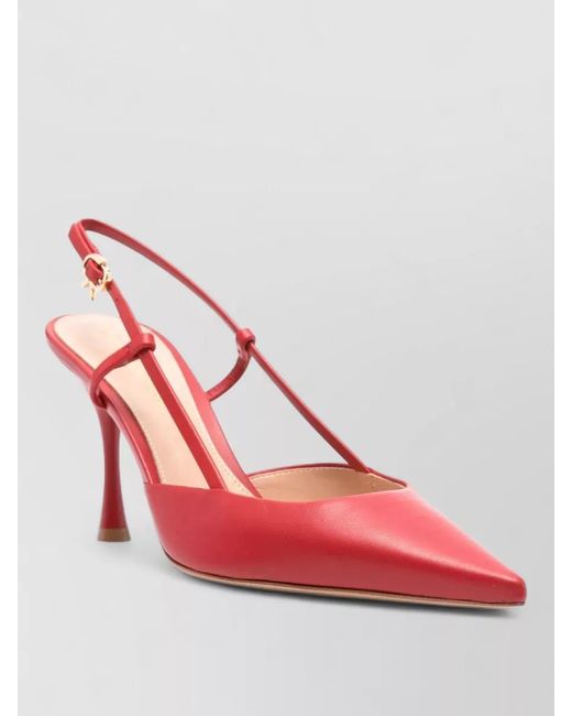 Gianvito Rossi Pink Leather Slingback Pumps