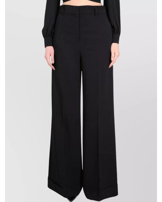 Moschino Black High-Rise Wide-Leg Trousers