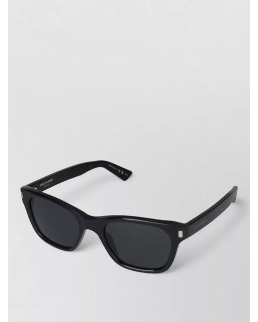 Saint Laurent Black Sunglasses Sl 874 001 Rectangular Frame Acetate