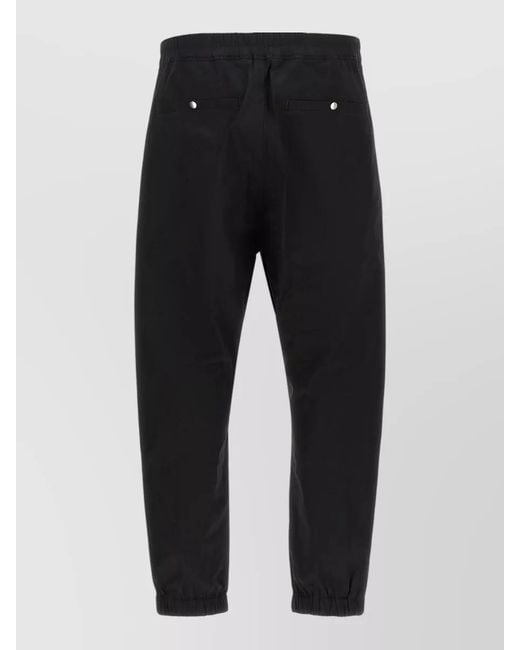 Rick Owens Black Tecuatl Track Pants Back Button Pocket for men