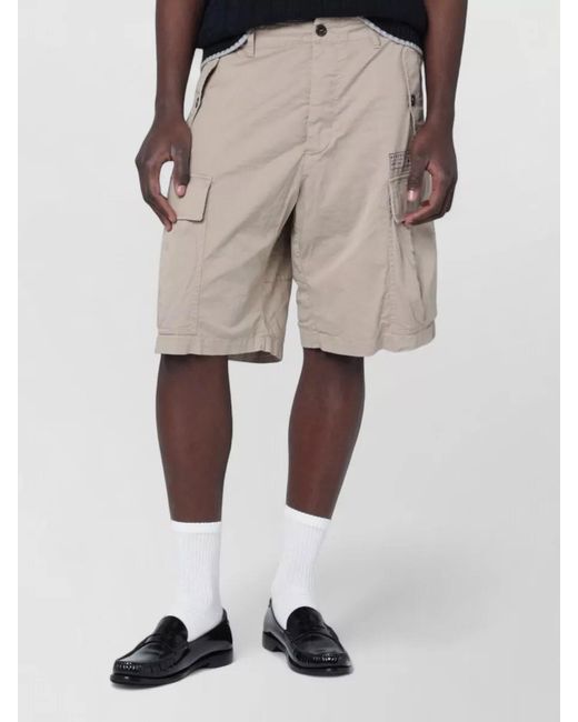DSquared² Natural Cargo Shorts Multiple Pockets for men
