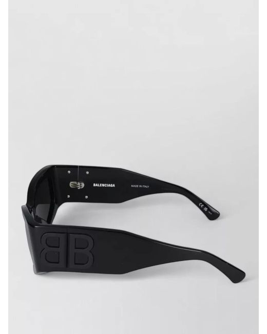 Balenciaga Black Sunglasses Model Bb0321S 001 Wide Frame