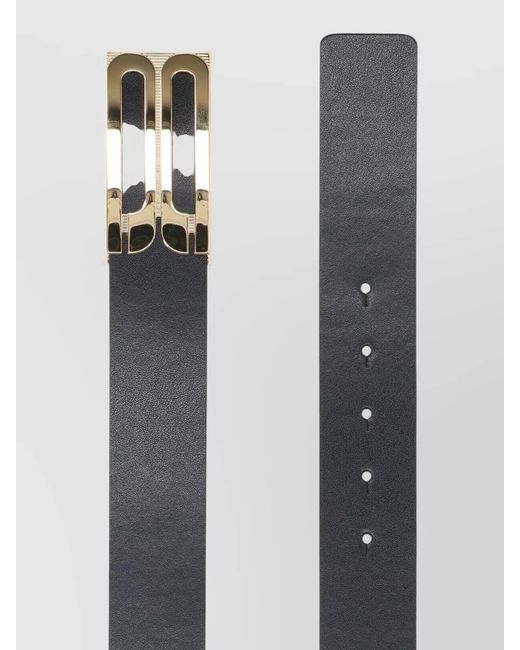 Victoria Beckham Gray Leather Belt