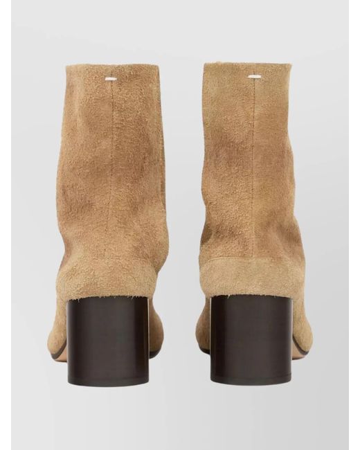 Maison Margiela Natural Suede Ankle Boots