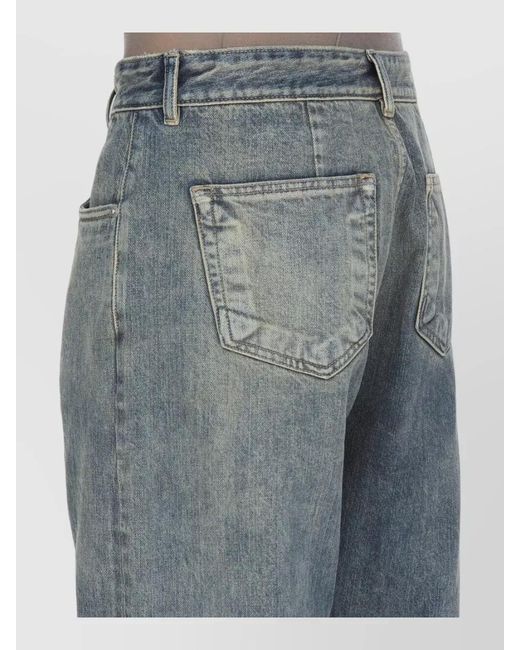 Rick Owens Gray Cotton Mid-Rise Loose-Fit Denim Jeans for men