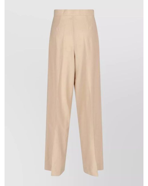 Sa Su Phi Natural High Waistband Pleated Wide Leg Pants