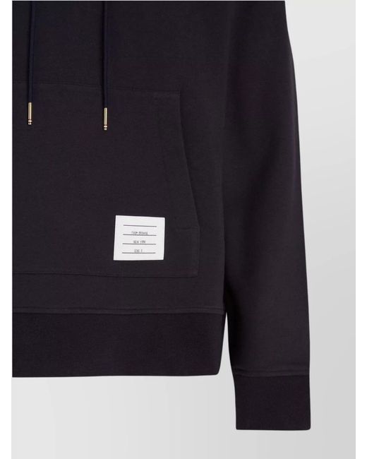 Thom Browne Blue Cotton Hoodie for men