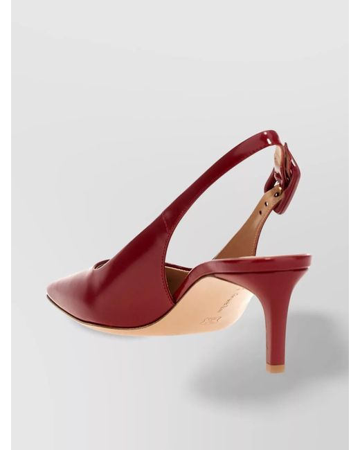 Gianvito Rossi Pink Leather Slingback Pumps