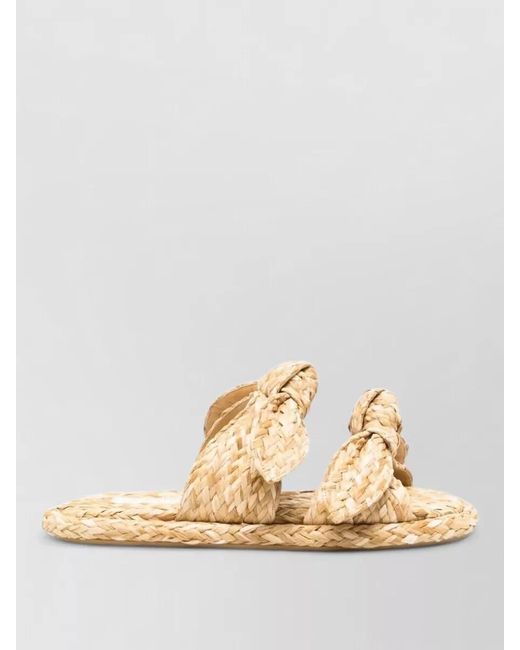 Zimmermann Metallic Carousel Flat Sandals Open Toe Braid