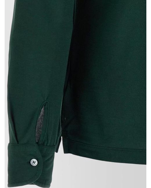 Zanone Green Ice Cotton Shirt Button Down Collar for men