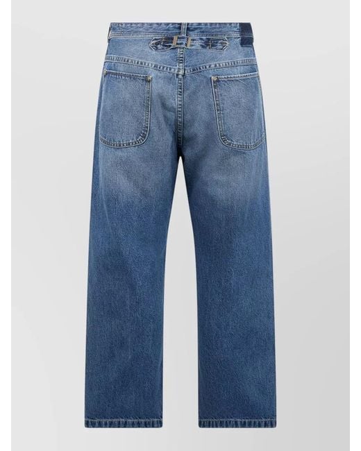 Maison Margiela Blue High Waist Straight Leg Denim Jeans for men