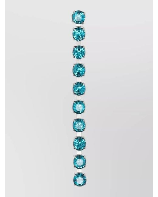 Forte_forte Blue Crystal Stud Earrings Modern Design