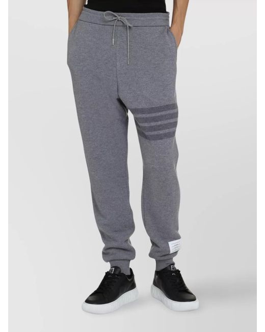 Thom Browne Gray Wool Track Pants for men