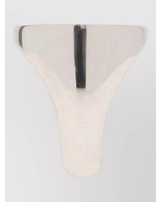 MM6 by Maison Margiela Natural Metal Ring Polished Finish Contemporary Shape