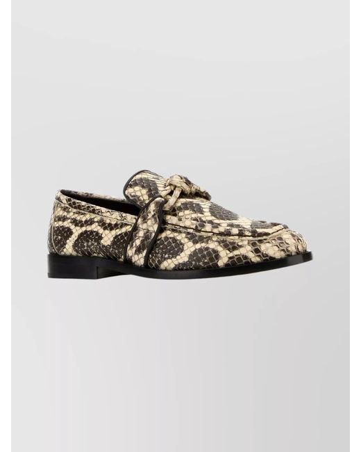 Bottega Veneta Multicolor Anaconda Leather Loafers