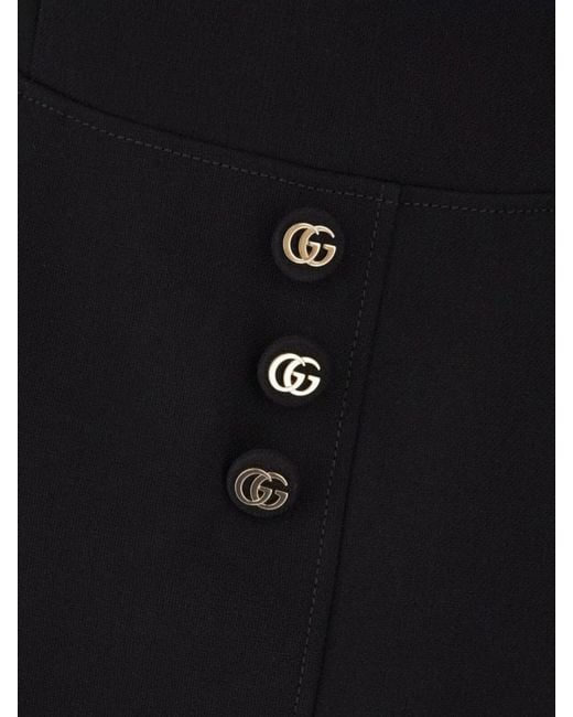 Gucci Black Cotton Knee-Length Dress