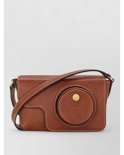 Longchamp Brown Epure Mini Camera Crossbody Bag