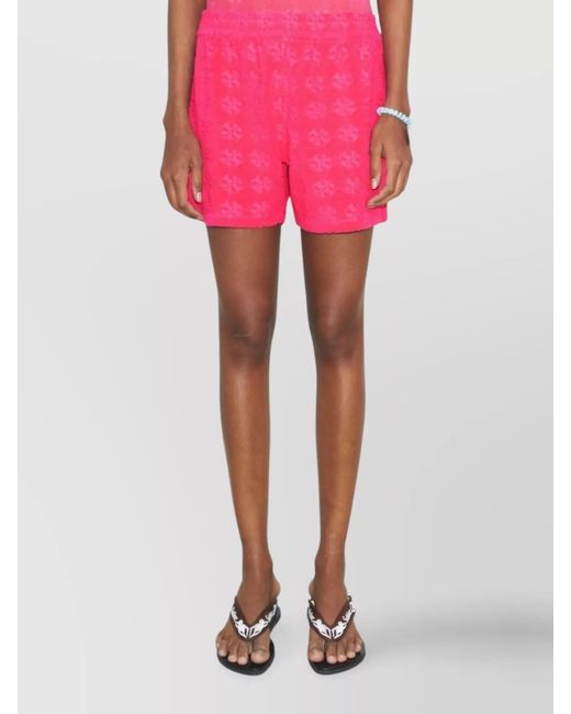 Tory Burch Pink Printed Knee-Length Shorts
