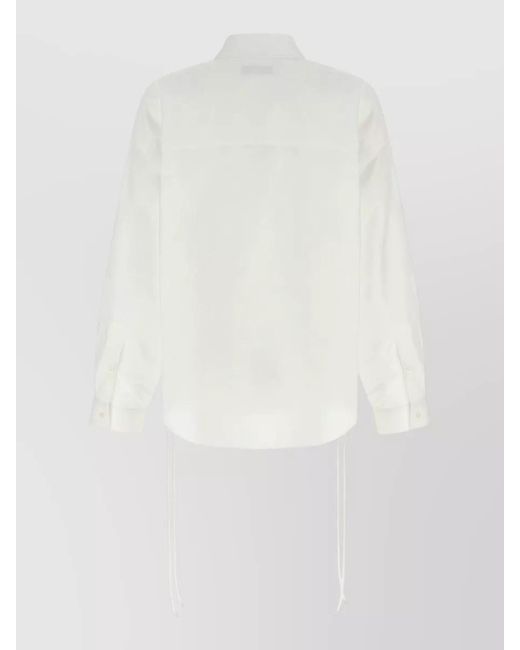 Balenciaga White Shirt Featuring Lace Up Front And Ties