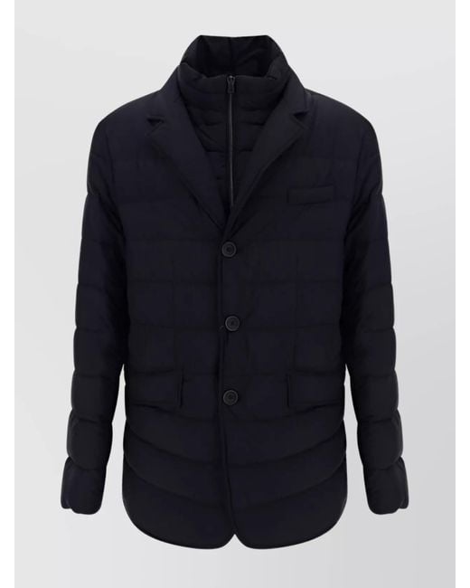 Herno Blue Quilted Padded Double Layer Down Jacket for men