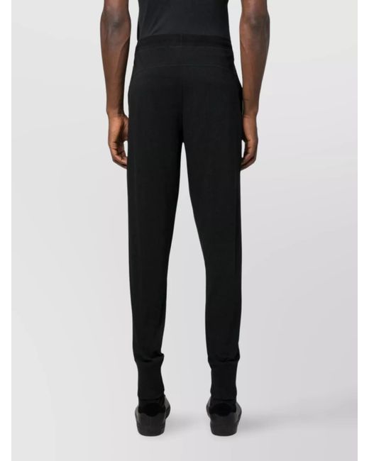 Paul Smith Black Cotton Joggers Drawstring Waistband for men