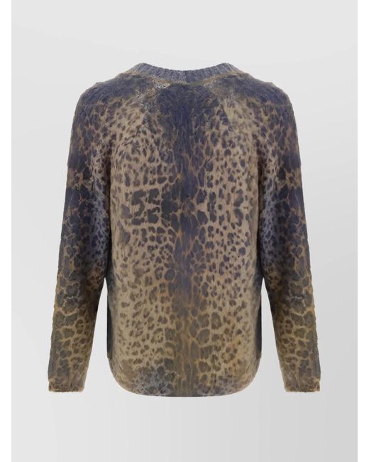 DIESEL Blue Printed Cardigan for men