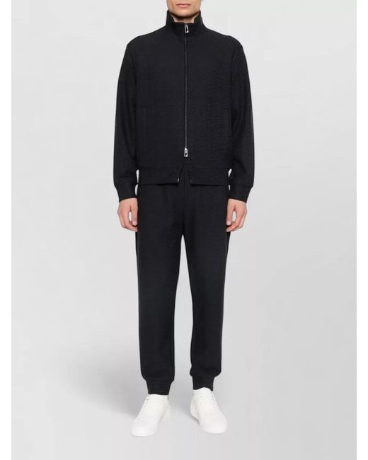Emporio Armani Blue Embossed Track Pants for men