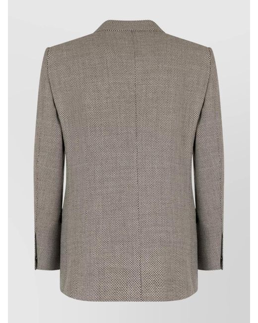 Tom Ford Gray Opposite Birdseye Db Jacket Clothing for men
