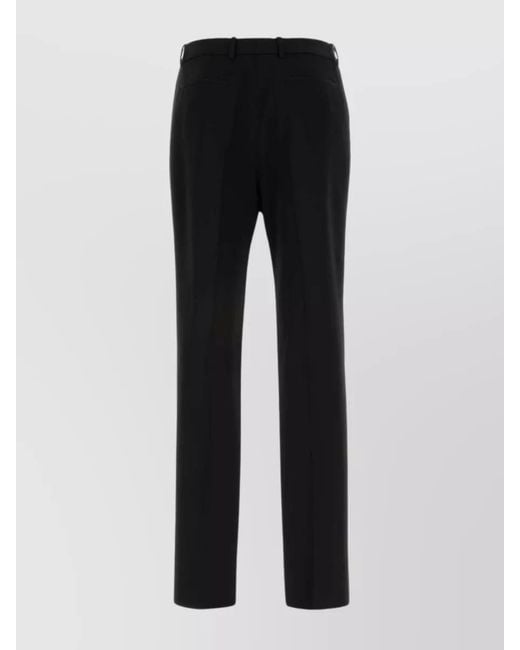 Saint Laurent Black Wool Tailored Trousers for men