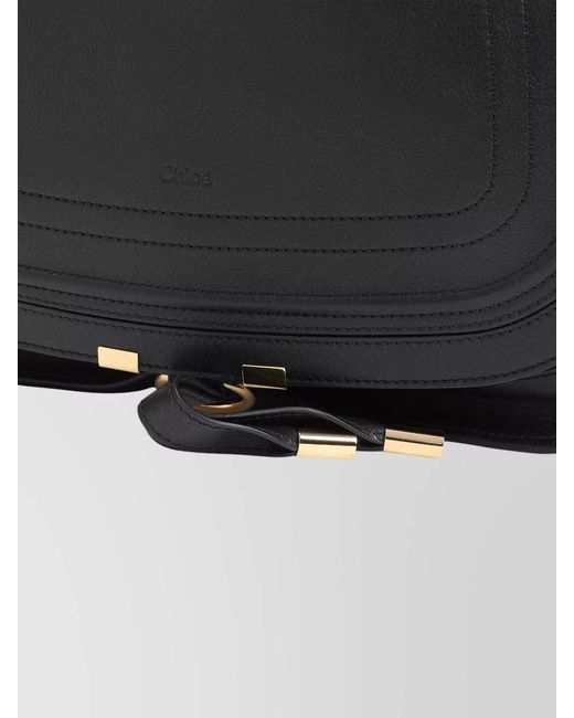Chloé Black Marcie Medium Leather Shoulder Bag