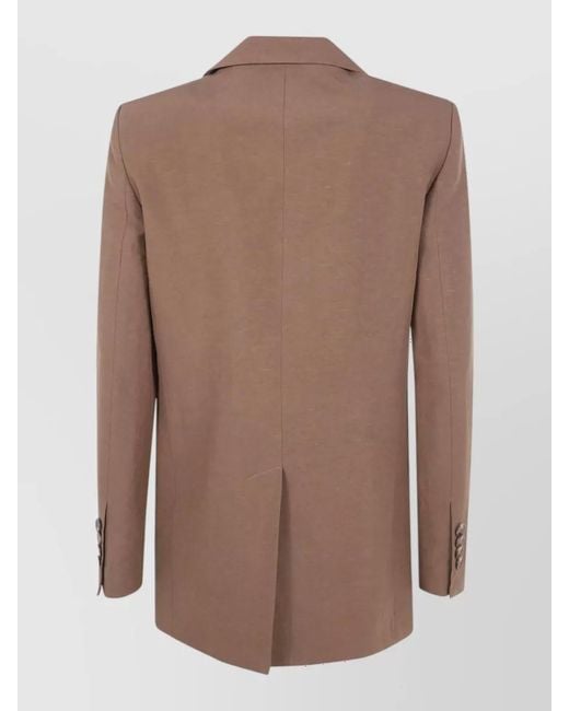 DR. HOPE Brown Double-Breasted Blazer