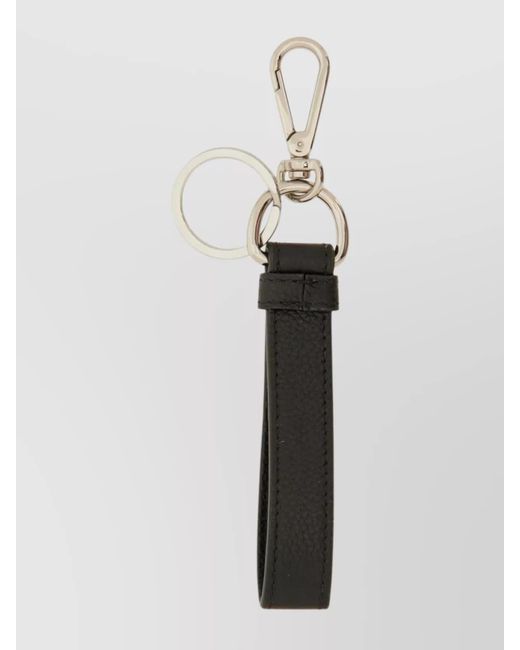 Marni White Leather Keychain for men