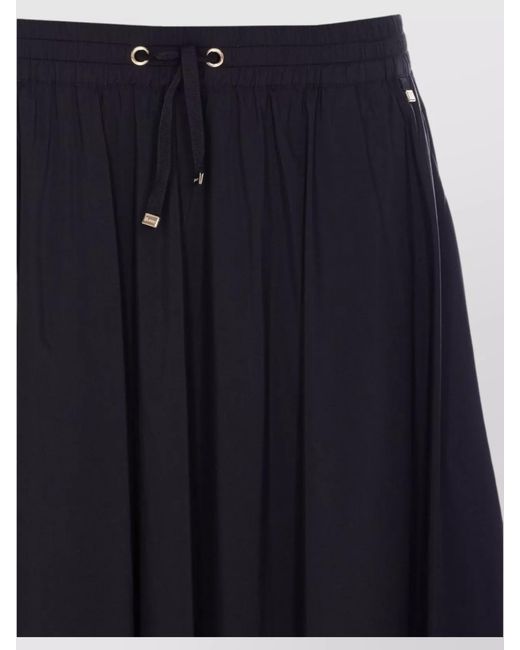Herno Blue Pleated Midi Skirt