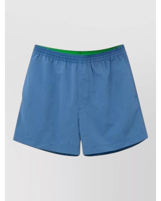 Bottega Veneta Blue Polyamide Swim Shorts for men