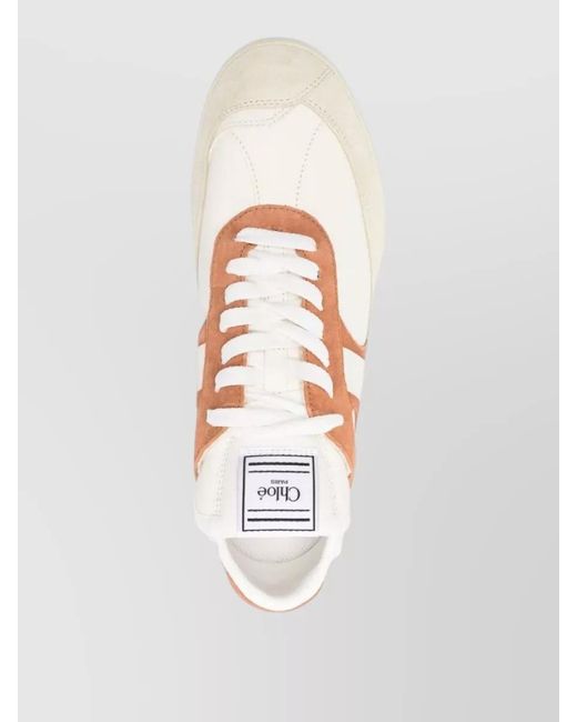 Chloé Multicolor Suede And Leather Sneakers