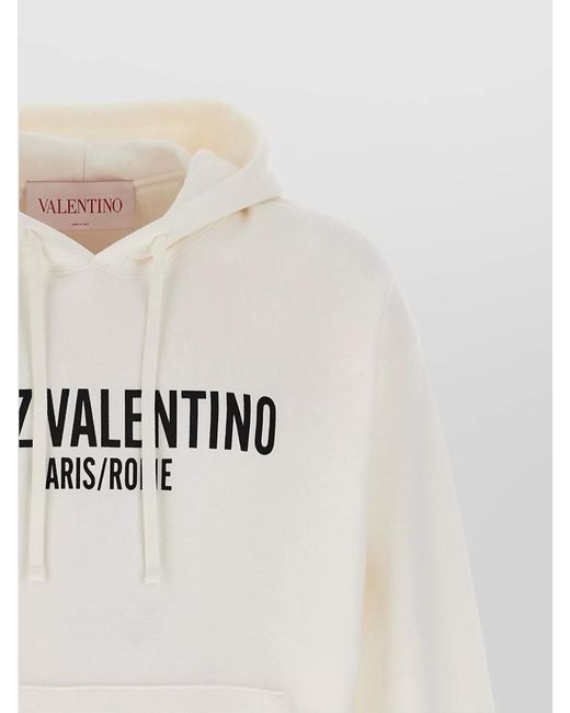 Valentino Garavani Natural Cotton Hoodie for men