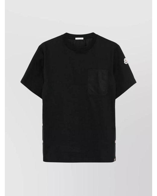 Moncler Black Pocket Crew Neck Short Sleeve T-Shirt