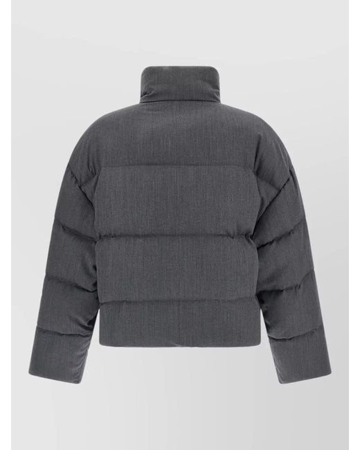 Entire studios Gray Mml Puffer Down Jacket High Collar for men