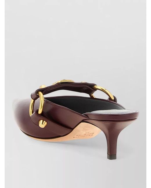 Balenciaga Brown Leather City Mules