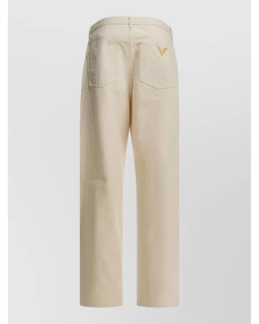 Valentino Natural Denim Straight-Leg Trousers for men